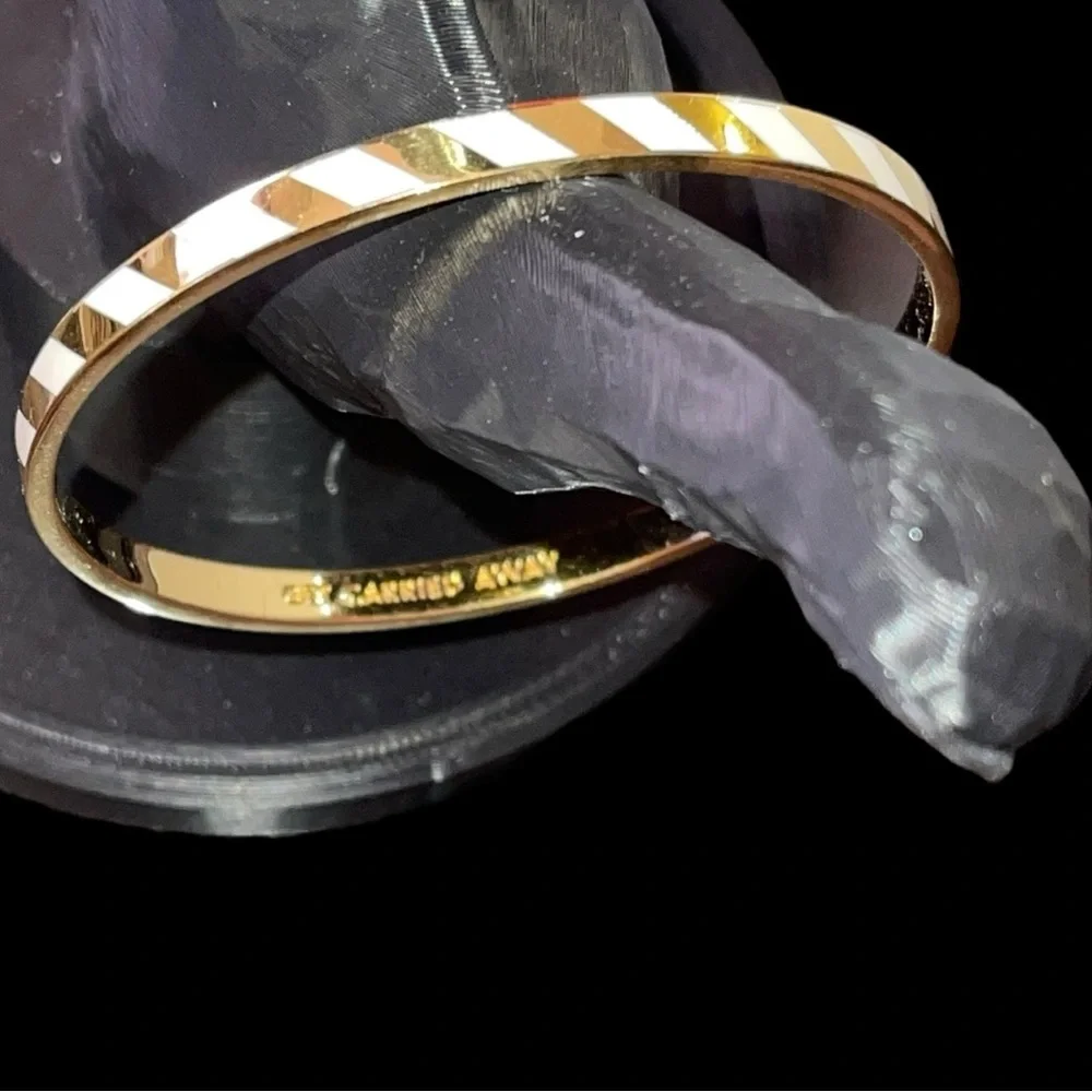 Kate Spade New York Women’s Idiom Bracelet - Get Carried Away - White & Gold - Picture 10 of 11